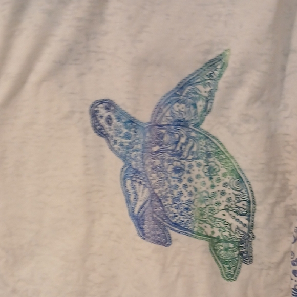 Artistic Blue and White Turtle Swim Coverup - Picture 6 of 6